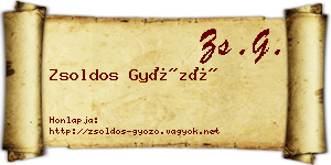 Zsoldos Győző névjegykártya